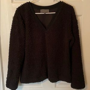 Anthropolgie Sherpa v neck sweater